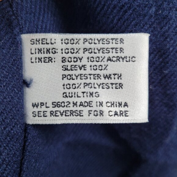 VTG Komitor Navy Buttoned Removable Liner Pockets Trench Coat 20W - Picture 4 of 16